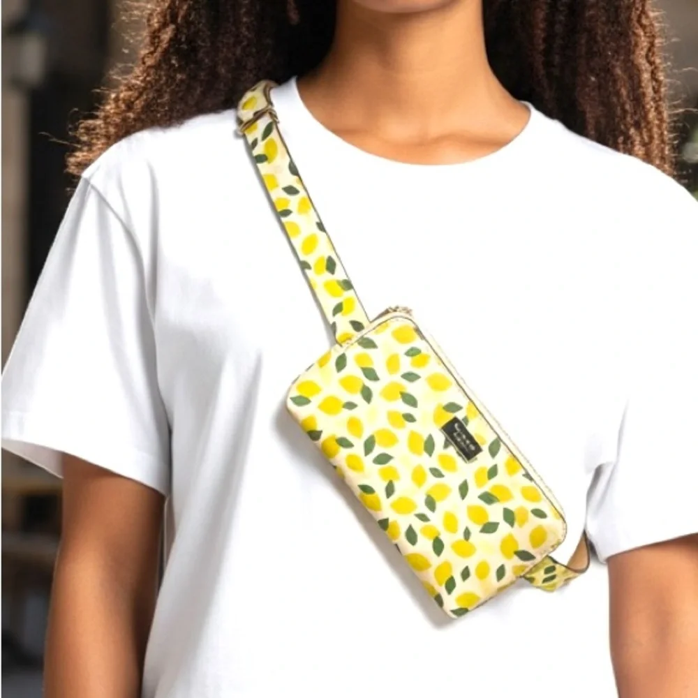 Kate Spade New York Leather Belt Bag in the Lemon Toss print NWT